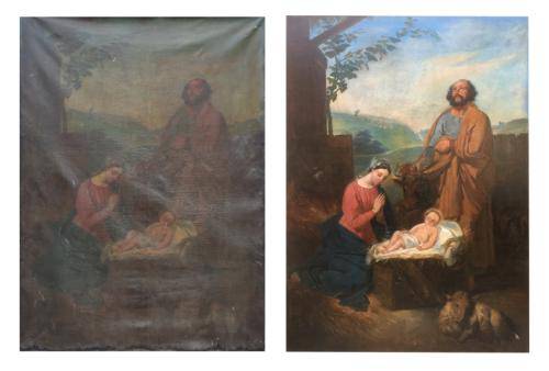 Ducornet, Nativité, église de La Neuville-Bosmont, 98 x 138 cm